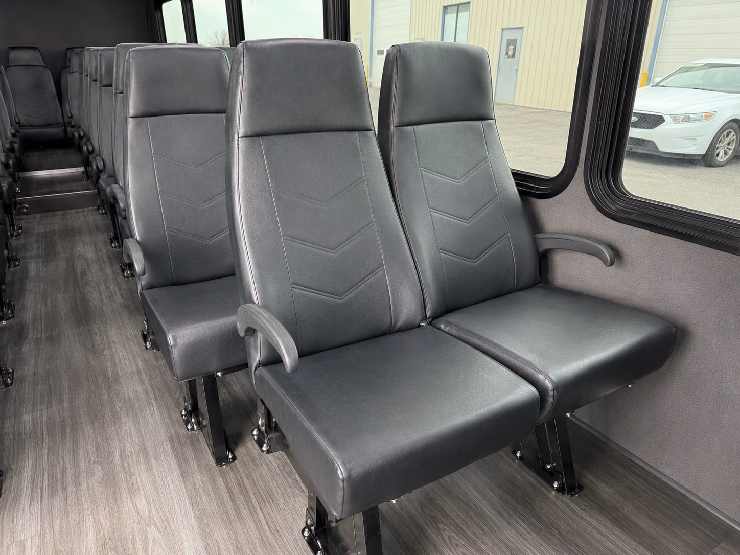 new rochelle 15 passenger minibus interior