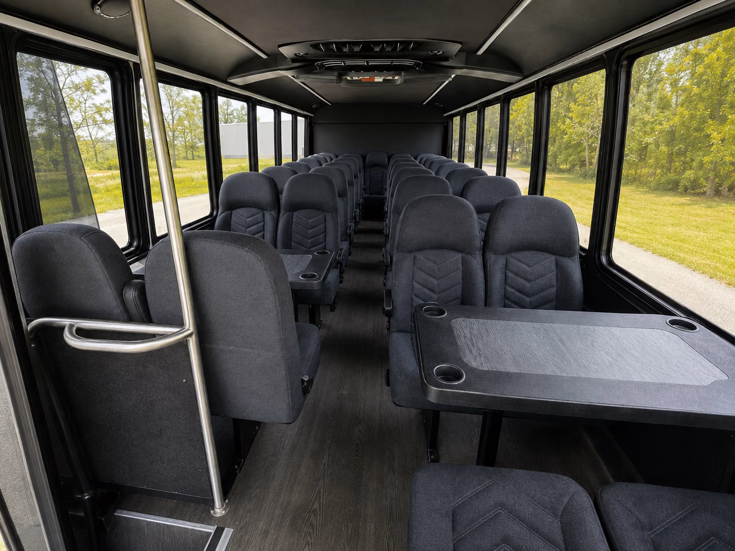 new rochelle 18 passenger minibus interior