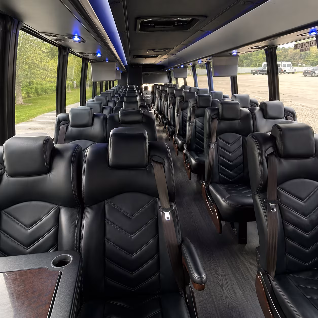 new rochelle 30 passenger minibus interior