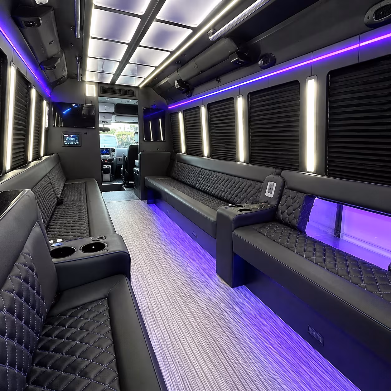 new rochelle party bus rental interior