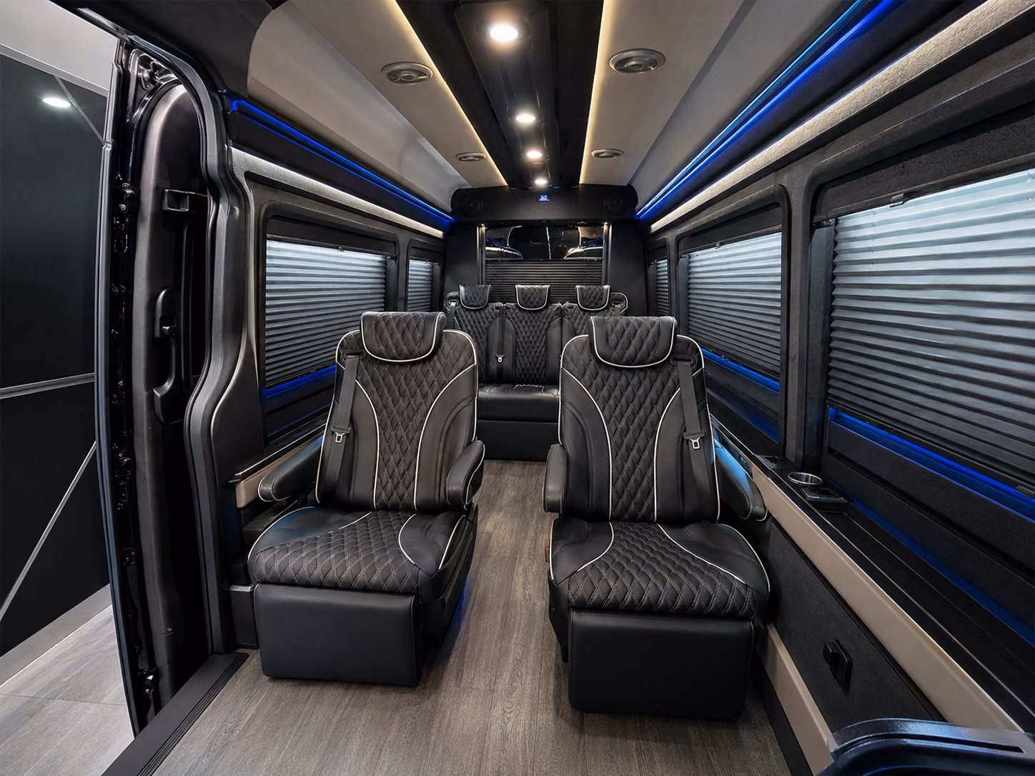 new rochelle sprinter van with driver inside